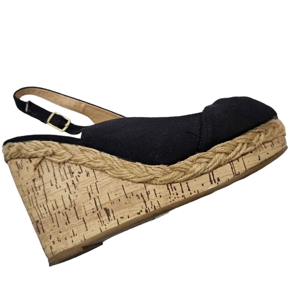 Madden Girl Elivia Peep Toe Slingback Cork Wedge Espadrille Women's Size 8.5 - Picture 11 of 14